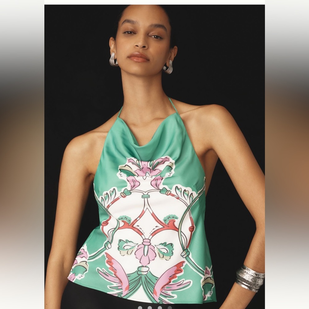 Significant other Halter tie back scarf shirt